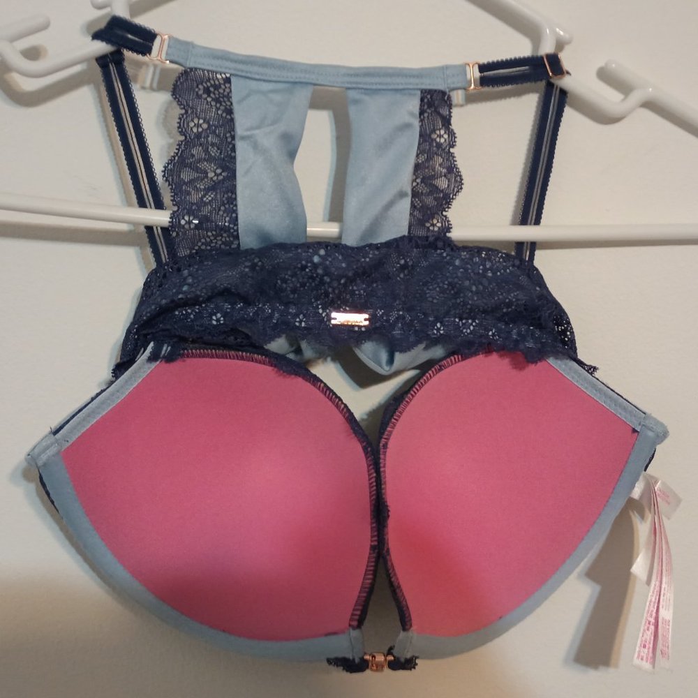 EUC ~ Victoria Secret PINK Date Push-up Racerback Bra (Size: 34C) - Picture 3 of 4